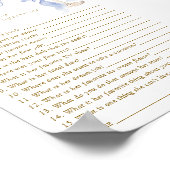Champagne Wat zei de bruidegom? Game Digitaal Poster (Hoek)