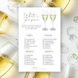 Champagne - Wat zit er in je tas spel