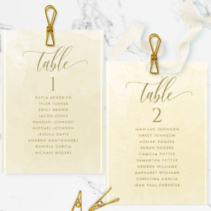 Champagne Watercolor Zitplaats Plan Kaart Gast Naa