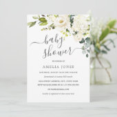 Champagne Waterverf Floral Baby shower Kaart (Staand voorkant)
