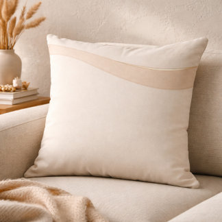 Champagne Wave Neutrals Throw Pillow Kussen