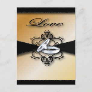 Champagne Wedding Save the date and Favor Aankondigingskaart