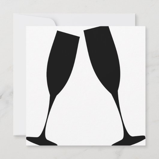 Champagne Wedding Uitnodiging (Achterkant)