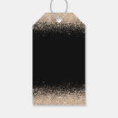 Champagne White dress Faux Glitter Quinceanera Cadeaulabel (Achterkant)