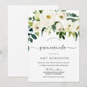 Champagne White Flowers Elegant Quinceanera Kaart (Voorkant / Achterkant)