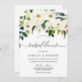 Champagne White Flowers Elegant Rehearsal Dinner Kaart (Voorkant / Achterkant)