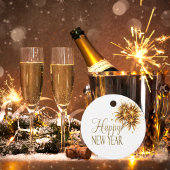 Champagne White & Gold Nieuwjaarsfeest Bedankjes Labels