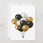 Champagne White & Gold Nieuwjaarsuitnodiging Kaart (Achterkant)