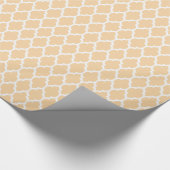 Champagne White Moroccan Quatrefoil Pattern #4 Cadeaupapier (Hoek)
