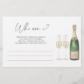 Champagne - Wie ben ik bruidsfeest spel Briefpapier (Voorkant)
