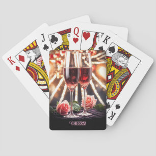 Champagne Wijn Proost Pokerkaarten