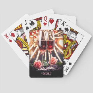 Champagne Wijn Proost  Pokerkaarten