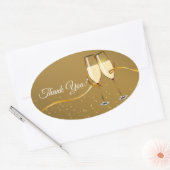 Champagne, wijn, volwassen feest, dank u stickers (Envelop)