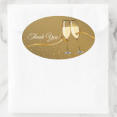 Champagne, wijn, volwassen feest, dank u stickers (Tas)