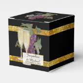 Champagne wijngaard bruiloft receptie gunst bedankdoosjes (Voorkant Zijde)