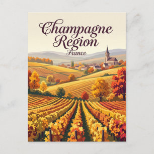 Champagne Wijngaarden bij Reims Frankrijk Briefkaart