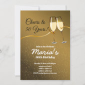 Champagne, wijnuitnodiging, hoer! kaart (Voorkant)