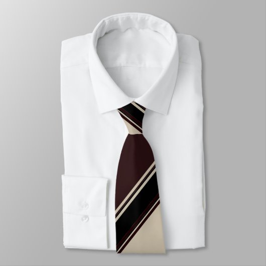 Champagne Wine en Blackberry Striped Stropdas (Gebonden)