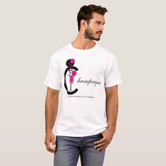 Champagne Wishes T-shirt (Voorkant volledig)