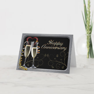 Champagne Wishes verjaardagskaart Kaart