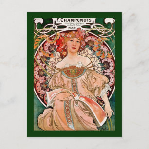 Champagne Woman - F. Champenois Imprimeur Briefkaart