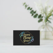 Champagne & Wreath, New Year's Eve Party Ticket Informatiekaartje (Staand voorkant)