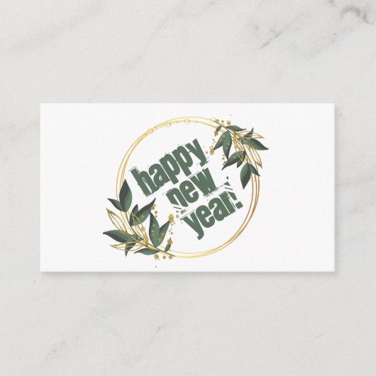 Champagne & Wreath, New Year's Eve Party Ticket Informatiekaartje (Voorkant)