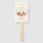 champagne zacht roze roze rotsbruin handwaaier (Voorkant)