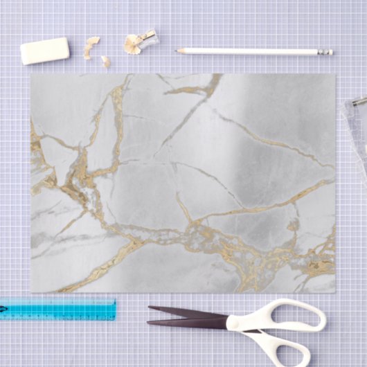 Champagne Zilver Grijs Metallic Marmer Goud Tissuepapier (Craft)