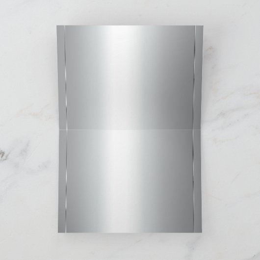 Champagne Zilveren Huwelijksjubileumkaarten 25 jaa Kaart (Binnen)