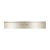 Champagne Zwarte Formele Elegante Script Bruiloft Uitnodigingen Wikkel (Vlak)