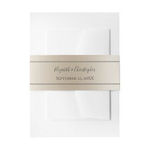 Champagne Zwarte Formele Elegante Script Bruiloft