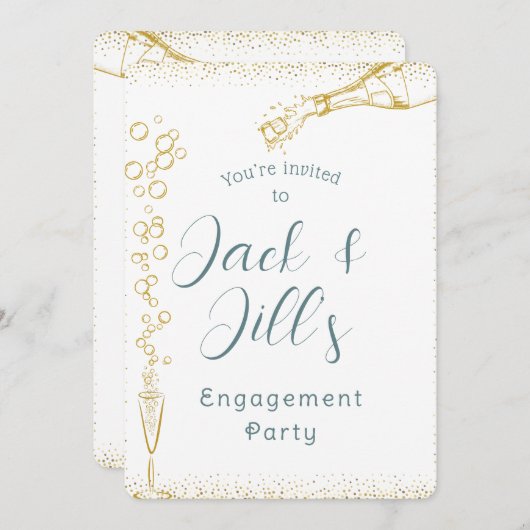 Champagnebellen Kaart (Voorkant / Achterkant)