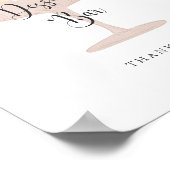 Champagnebloemblaadjes en Prosecco Dessert Bar Sig Poster (Hoek)