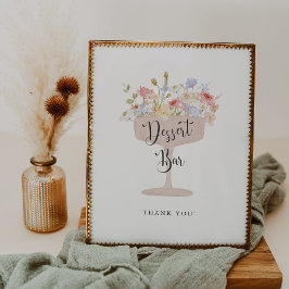 Champagnebloemblaadjes en Prosecco Dessert Bar Sig Poster