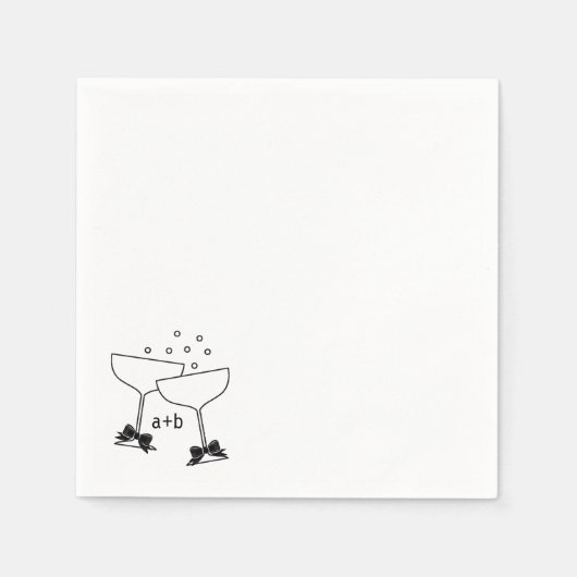 Champagnebogen Servet (Voorkant)