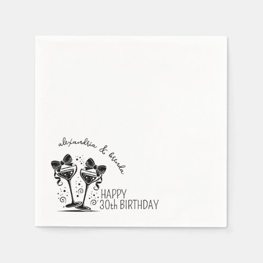 champagneboog servet (Voorkant)