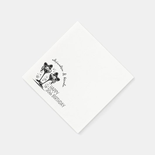 champagneboog servet (Hoek)