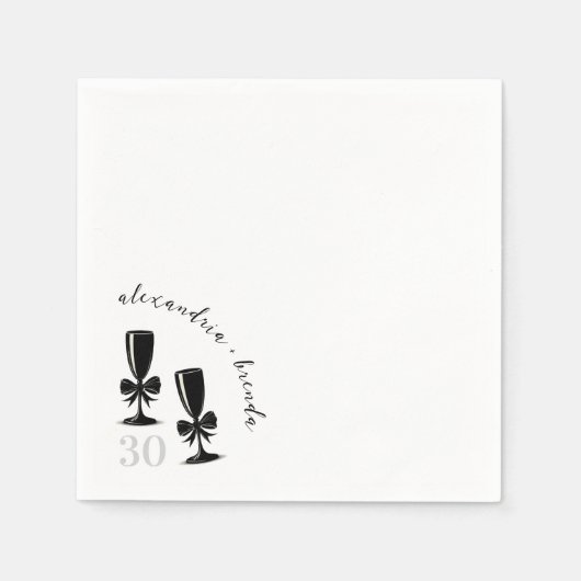 champagneboog servet (Voorkant)