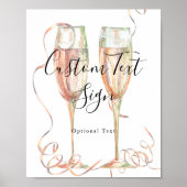 Champagnebord Poster (Voorkant)