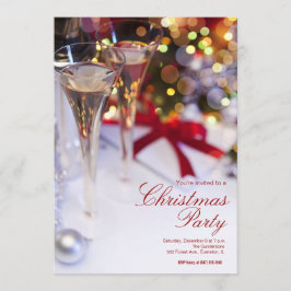 champagnebril kerstfeest uitnodiging