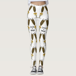 Champagnebril met Golden Bows Leggings