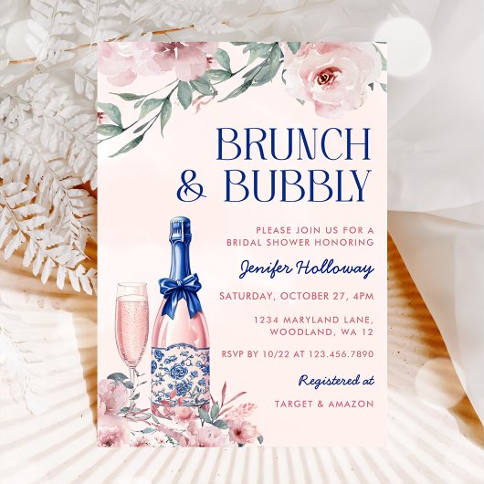 Champagnebrunch en bubbelig Vrijgezellenfeest Kaart