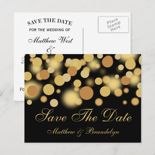 Champagnebubbels Bewaar de datum na de Kaart (Voorkant / Achterkant)