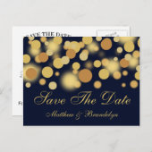 Champagnebubbels Bewaar de datum na de Kaart (Voorkant / Achterkant)