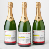 Champagneetiket op recept sparkling wijnetiket (Flessen)