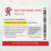 Champagneetiket op recept sparkling wijnetiket (Enkel label)