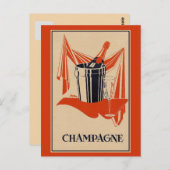  champagnefeest en verjaardag briefkaart (Voorkant / Achterkant)