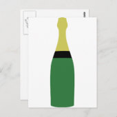 champagnefles briefkaart (Voorkant / Achterkant)
