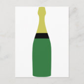 champagnefles briefkaart (Voorkant)